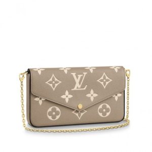 Louis Vuitton Félicie Pochette Gray M69977 Black M80482