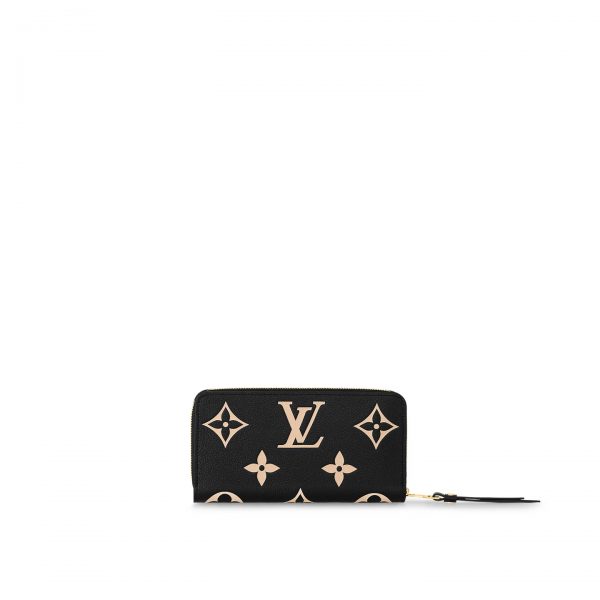 Louis Vuitton Black/Beige M80481 Zippy Wallet