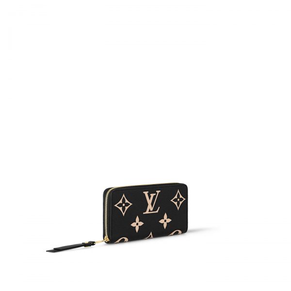 Louis Vuitton Black/Beige M80481 Zippy Wallet