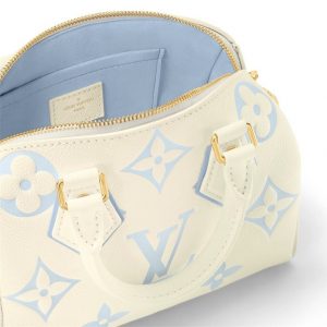 Louis Vuitton M46883 Speedy Bandoulière 20 Bicolor Monogram Empreinte Leather Blue