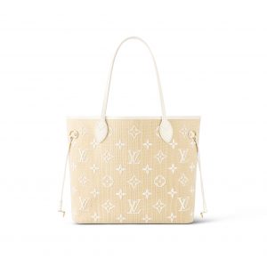 Louis Vuitton M22839 Neverfull MM Lotus Cotton White Beige