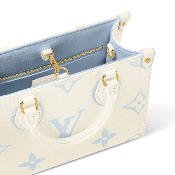 Louis Vuitton M46833 OnTheGo PM Latte/Candy Blue