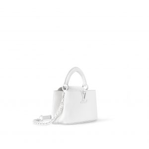 Louis Vuitton M23956 Capucines East-West Mini Optic White