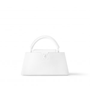 Louis Vuitton M23948 Capucines East-West MM Optic White