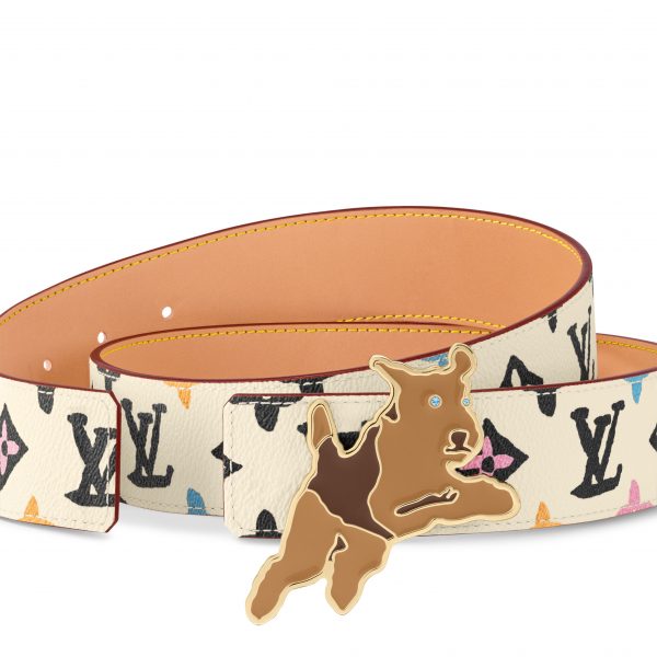 Louis Vuitton X Tyler M8650T Monogram Craggy 40mm Reversible Belt Cream