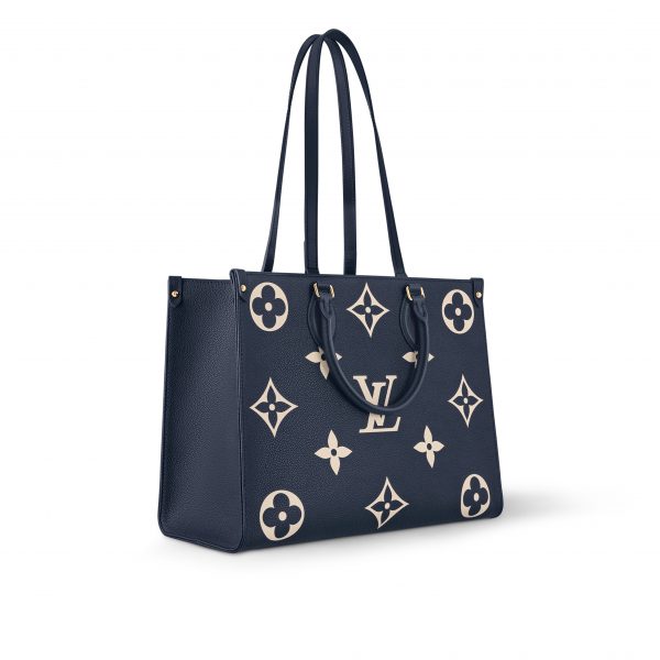 Louis Vuitton M47084 OnTheGo MM Navy Blue/Cream