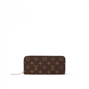 Louis Vuitton Monogram M61298 Clémence Wallet Rose Ballerine