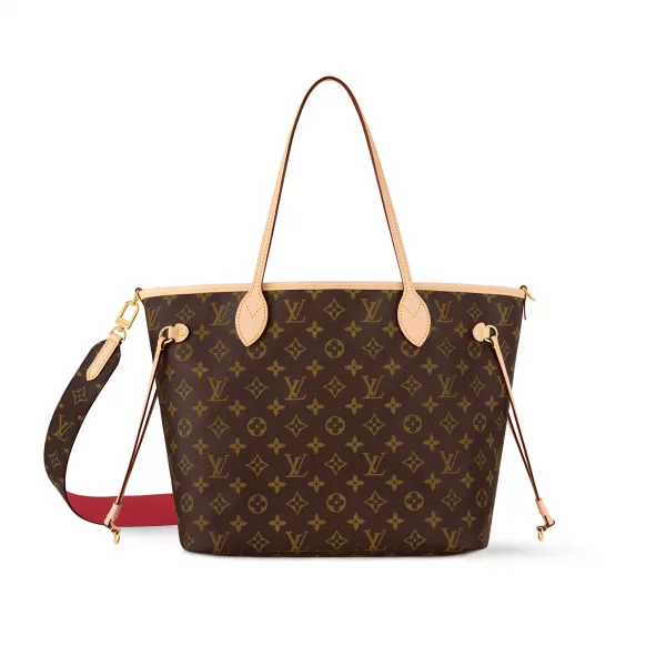 Louis Vuitton M12096 Neverfull Bandoulière Inside Out MM Monogram/Rouge Sari