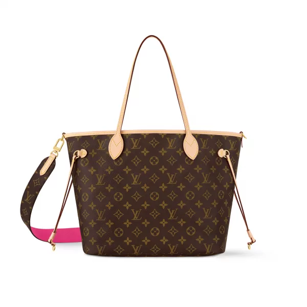 Louis Vuitton M12257 Neverfull Bandoulière Inside Out MM MMonogram/Rose Pondichery