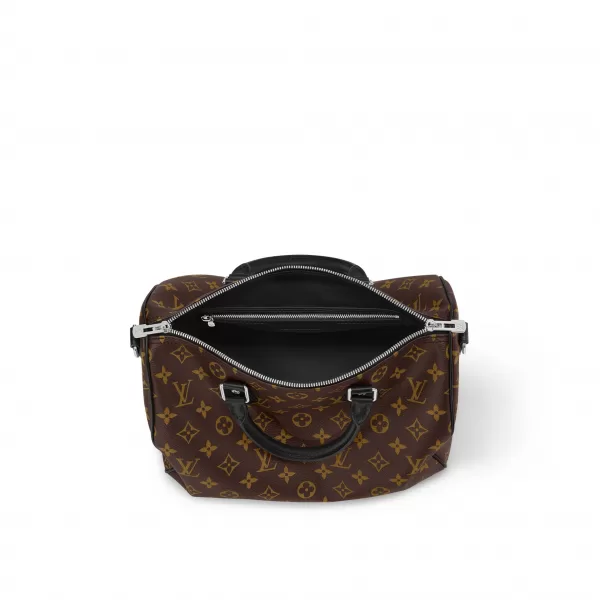 Louis Vuitton M12243 Speedy Soft 30 Dark Monogram Black